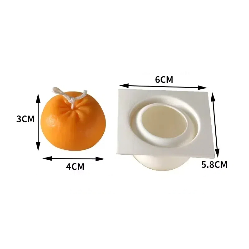 Bath Bomb Mold - Новая 3D-форма для свечей из оранжевого