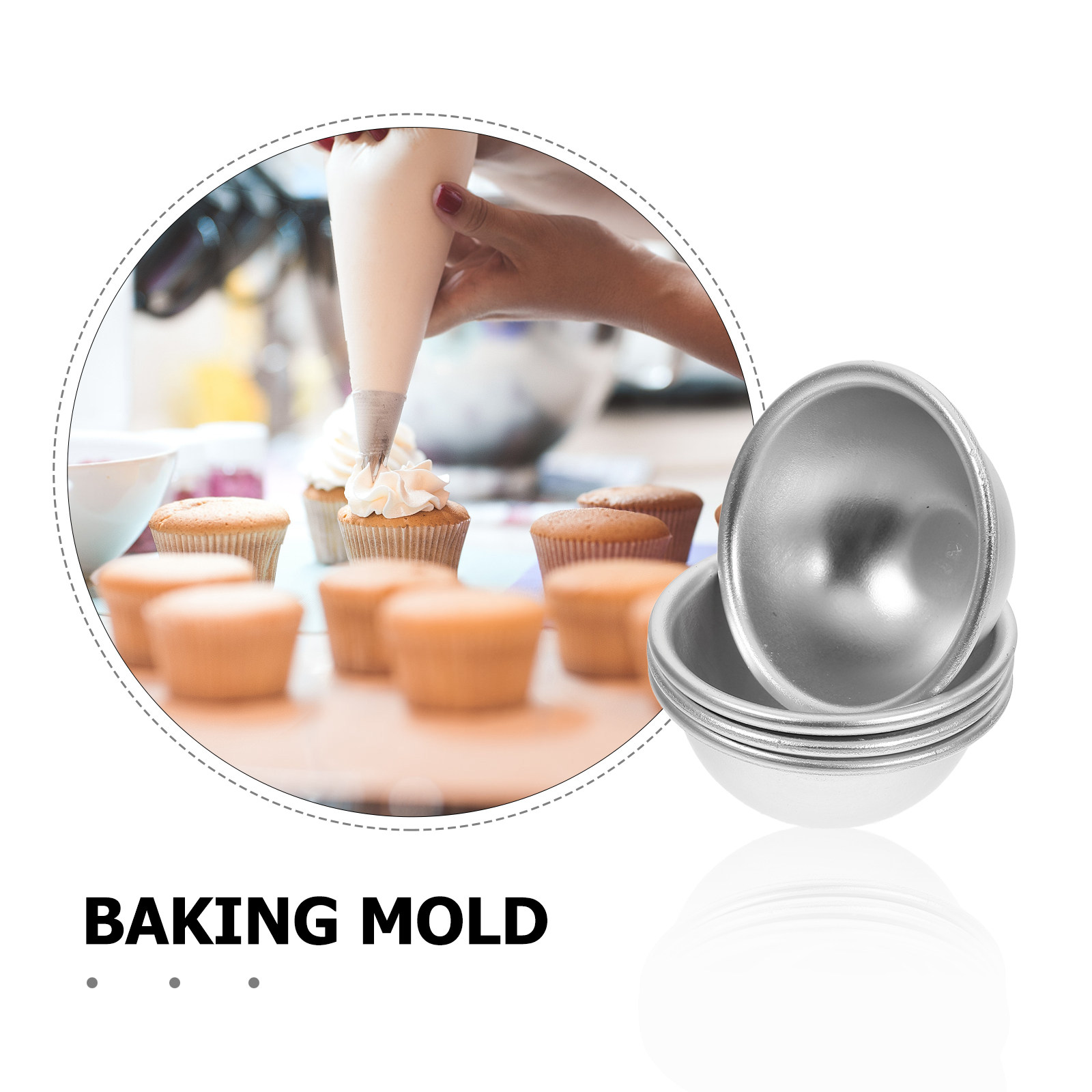 4 шт. алюминиевых полусферичес – обзор и цена Bath Bomb Mold